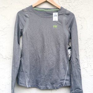 A&F Woman's Active Long Sleeve Tee in Heather Grey (medium)